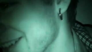 Amateur filmed while jacking off in the middle of the night