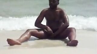 jerking off at the beach