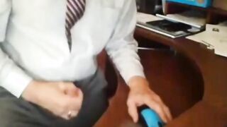 Grandpa in Suit Masturbating