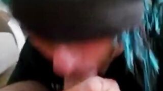 Turkish blindfolded blowjob mouthful ( turk agza bosalma )