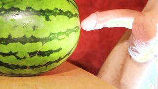 fruit fuck and self swallow - the best comes after cumming