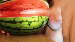 fruit fuck and self swallow - the best comes after cumming