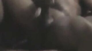 Black Daddy Strokes Big Cock Until He Cums