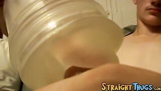 Solo masturbation with horny amateur and flesh light