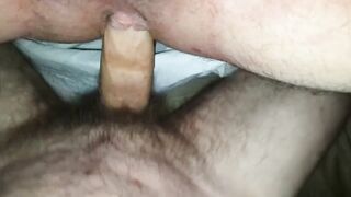 My friend cums on and in my asshole I sucked it ass to mouth