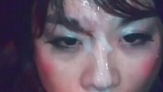 Amateur Asian Crossdresser Sucks Cock