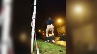 Twink Discreetly Plays With His Ass Outdoors