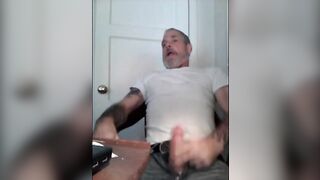 Rugged Daddy's Big Cock Masturbation