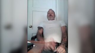 Rugged Daddy's Big Cock Masturbation