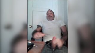 Rugged Daddy's Big Cock Masturbation