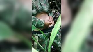 Soldier Beats Off Outdoors - Amateur Latin Military Handjob