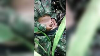 Soldier Beats Off Outdoors - Amateur Latin Military Handjob