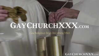 Hot seminarian on the training fucks fellow churchmate