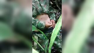 Soldier Beats Off Outdoors - Amateur Latin Military Handjob5555