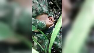 Soldier Beats Off Outdoors - Amateur Latin Military Handjob5555