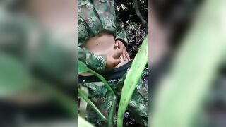 Soldier Beats Off Outdoors - Amateur Latin Military Handjob5555