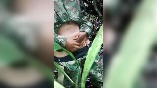 Soldier Beats Off Outdoors - Amateur Latin Military Handjob5555