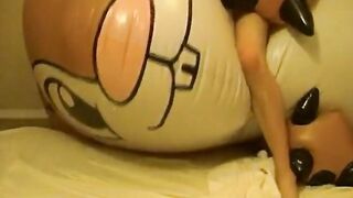 Twink Humps and Cums on Giant Inflatable Sex Toy