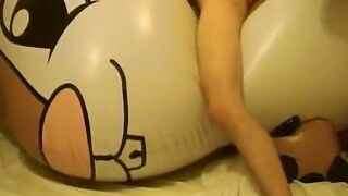 Twink Humps and Cums on Giant Inflatable Sex Toy