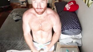 Muscular Ginger Stud Seth Forena Strokes His Big Cock Solo