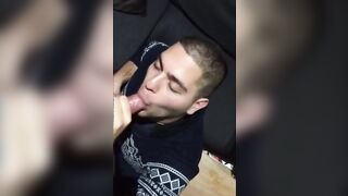 Cum-Covered Face: Amateur Blowjob and Masturbation