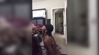 Black Gay Friends Suck and Swallow Each Other's Big Cocks