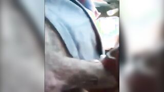 Blowjob in the Car with a Young Stud and an Older Gentleman