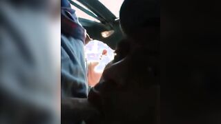 Blowjob in the Car with a Young Stud and an Older Gentleman