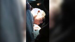 Blowjob in the Car with a Young Stud and an Older Gentleman