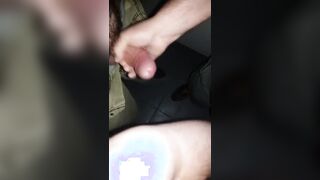 Mutual Jerk Off in a Sex Shop Video Booth: Big Cum Shot