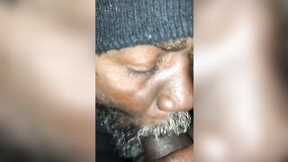 Homeless Guy Sucks Amateur Cock