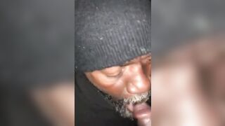 Homeless Guy Sucks Amateur Cock