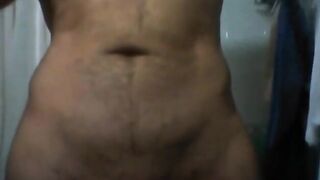 Indian Daddy Strokes & Explodes with Pleasure