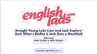 Gay-for-pay Young Twinks Liam Cullen And Jerk Harper Study Each Other's Figures And Masturbate Gets A Mouthfull