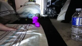 Huge Purple Dildo Stretches Me Out